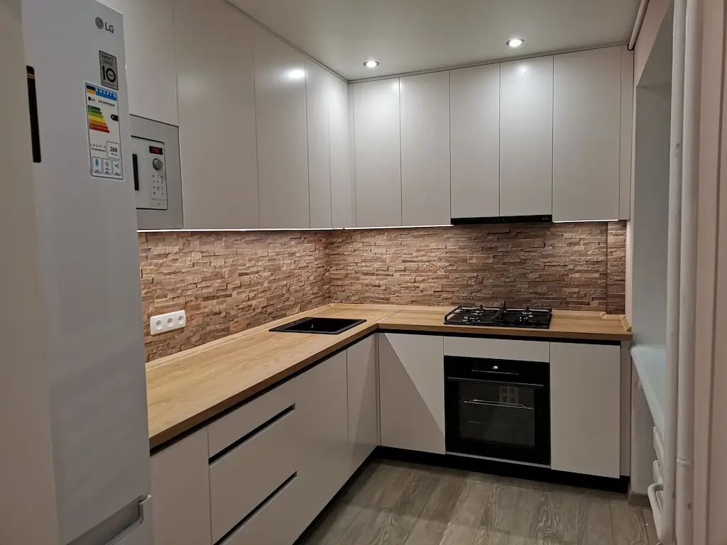 кухня мдф крашеный глянцевый